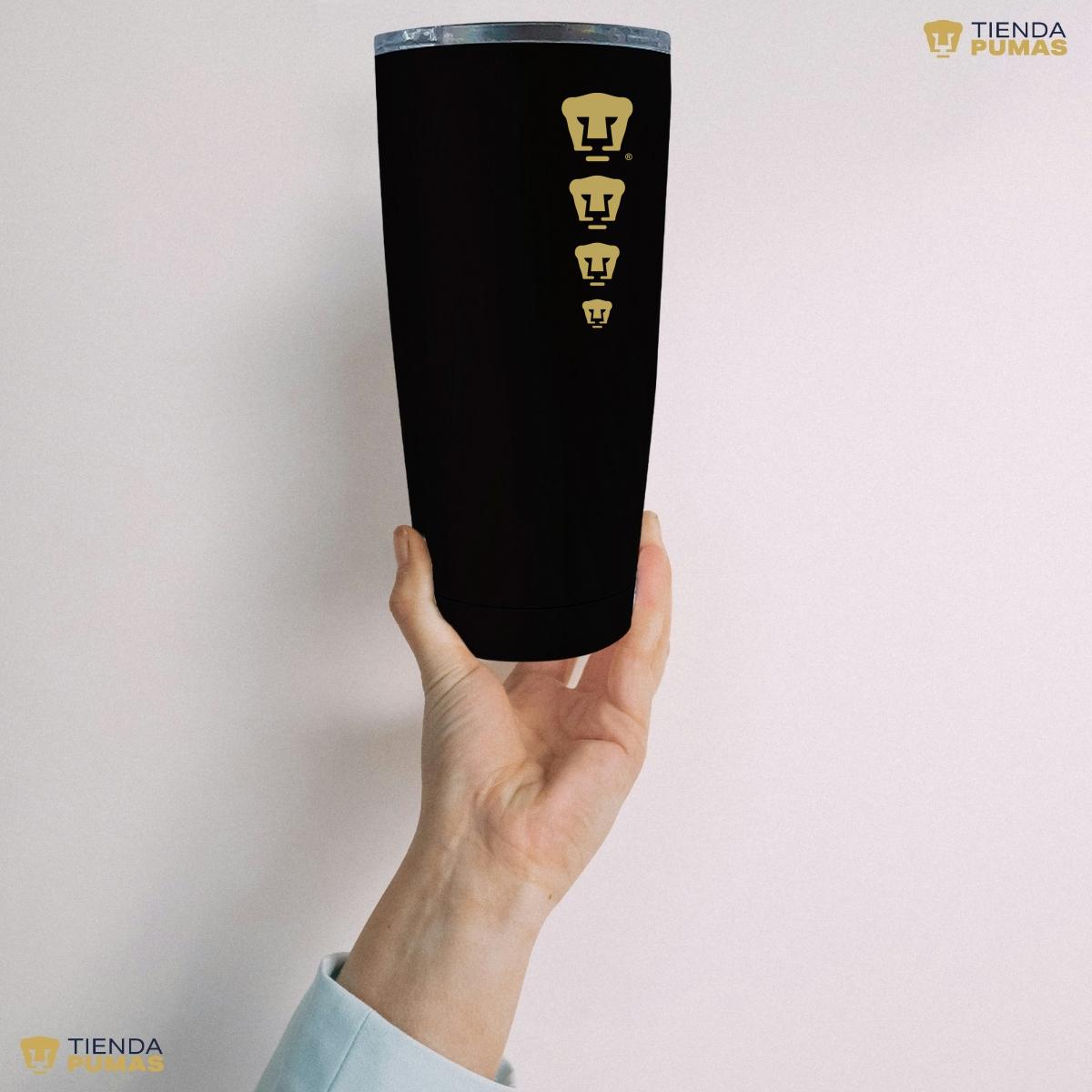 Termo 20 Oz Pumas UNAM Logo Cuádruple