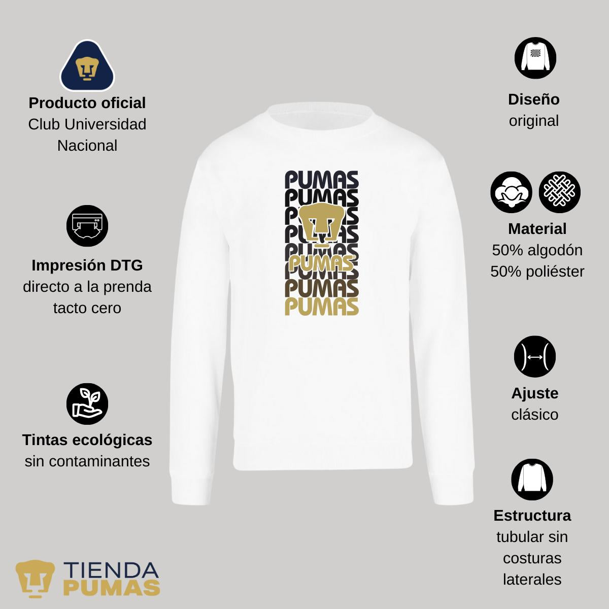 Sudadera Hombre Pumas UNAM Degradado