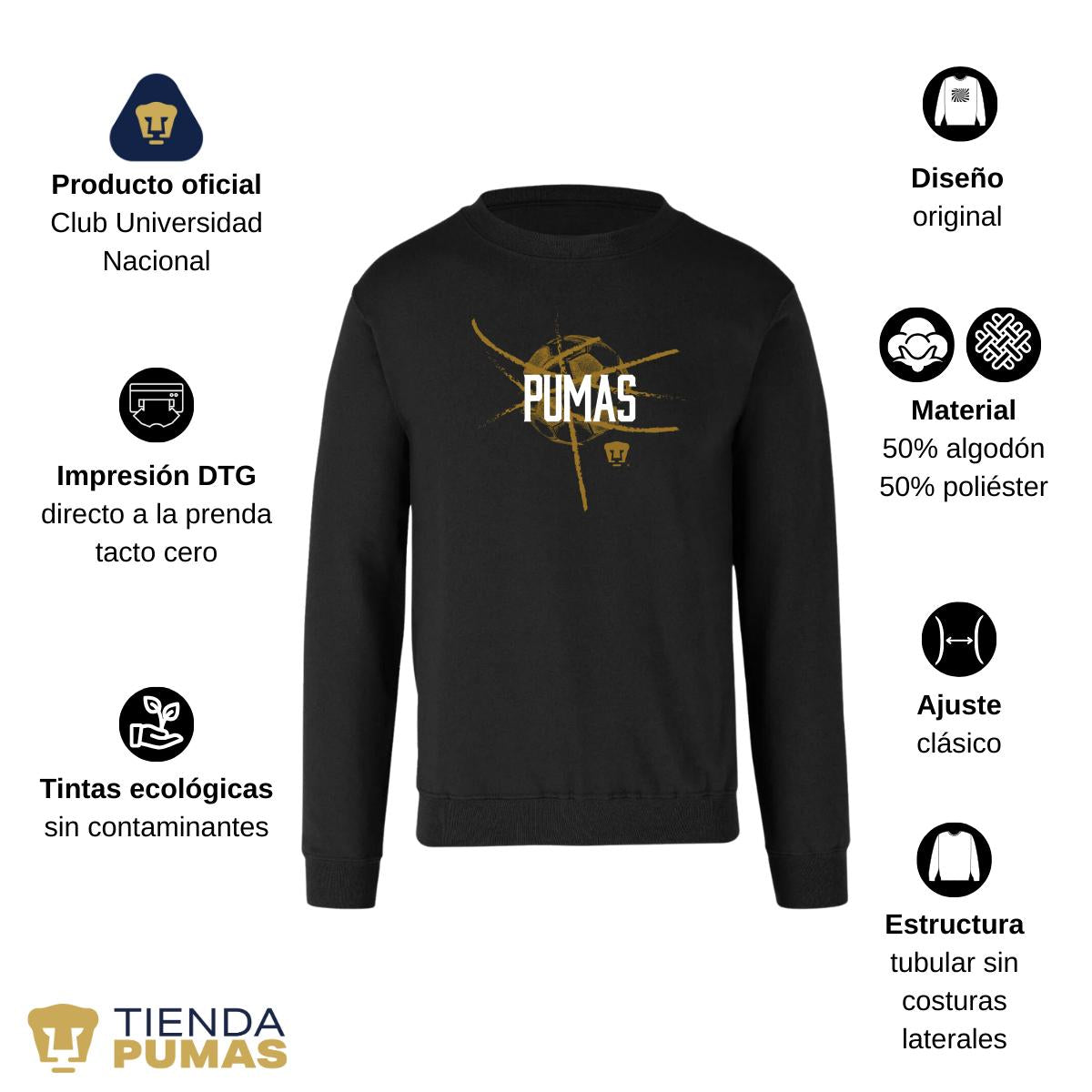 Sudadera Hombre Pumas UNAM Balón