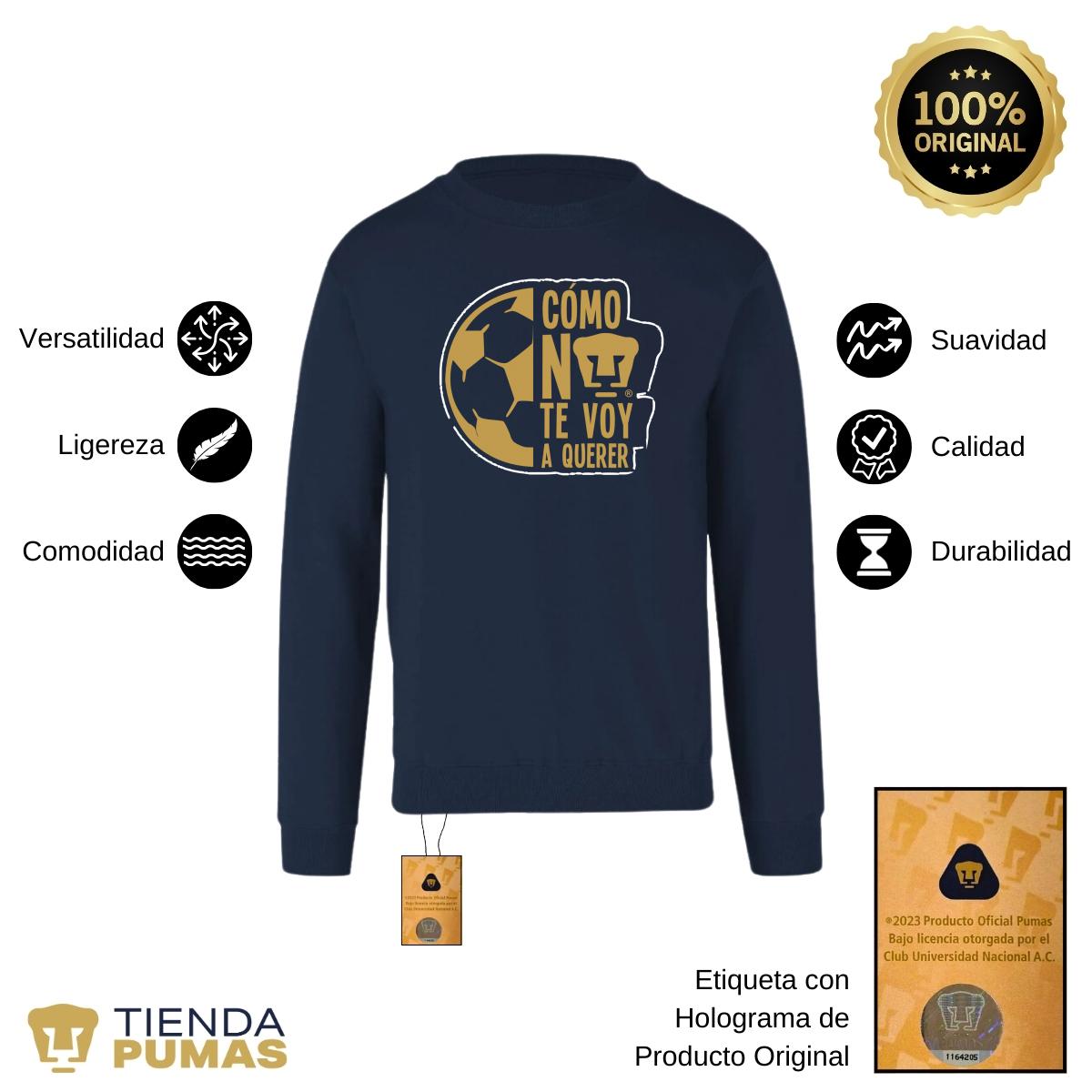 Sudadera Hombre Pumas UNAM Medio balón