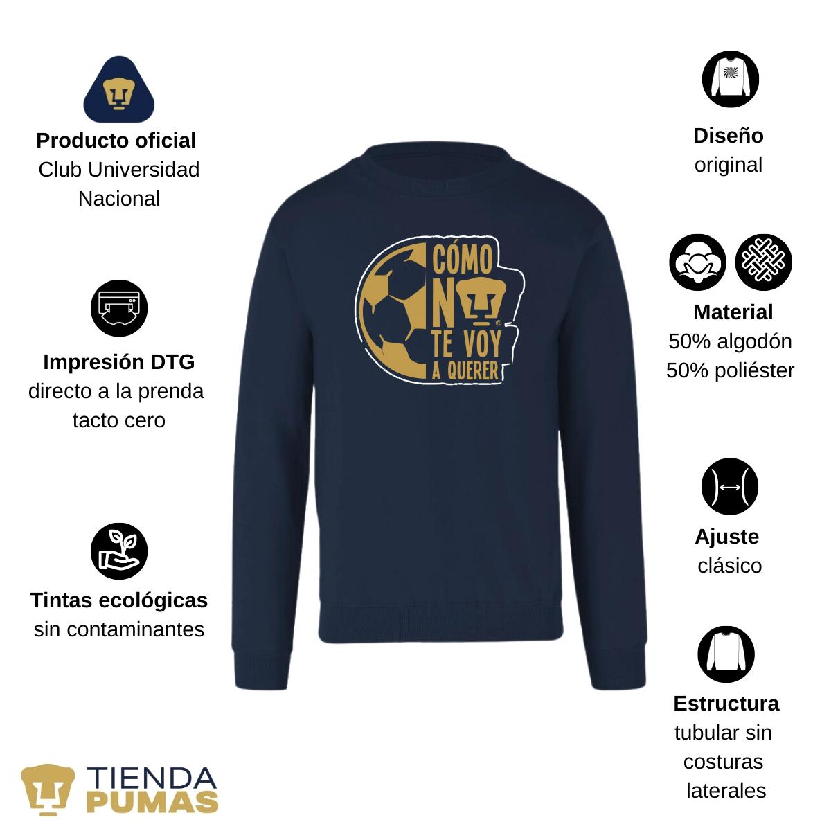 Sudadera Hombre Pumas UNAM Medio balón