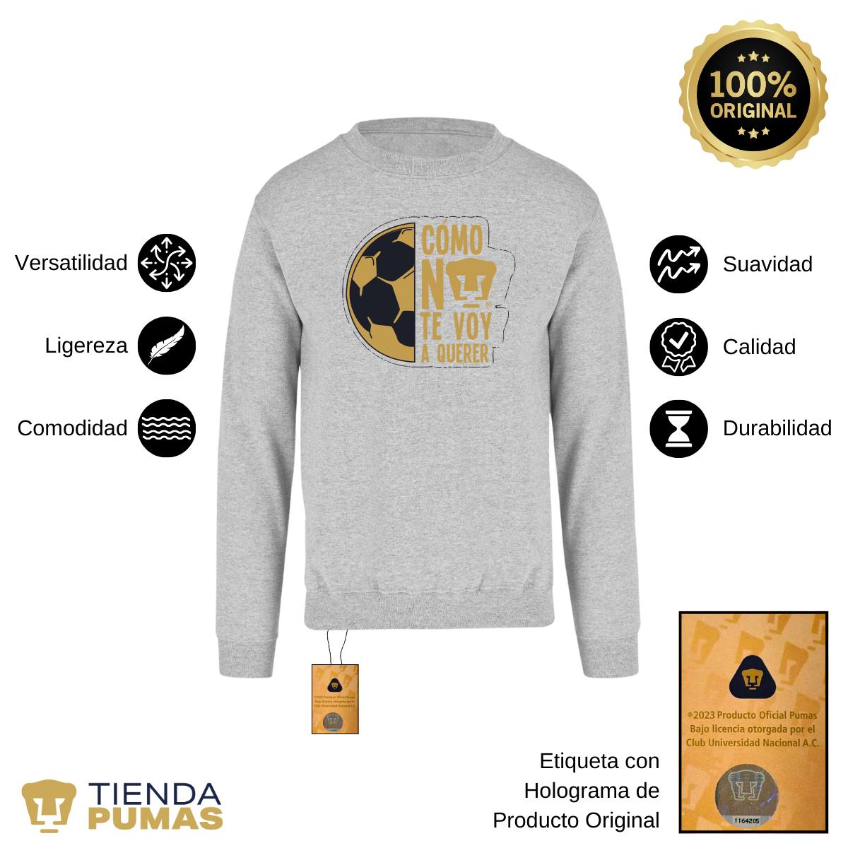 Sudadera Hombre Pumas UNAM Medio balón