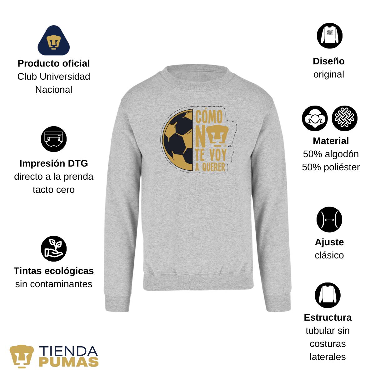 Sudadera Hombre Pumas UNAM Medio balón