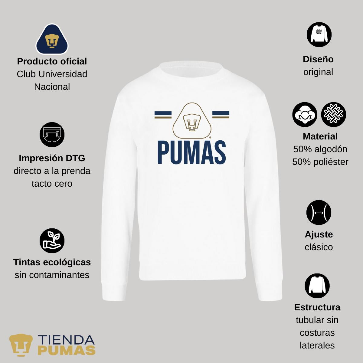 Sudadera Hombre Pumas UNAM Insignia