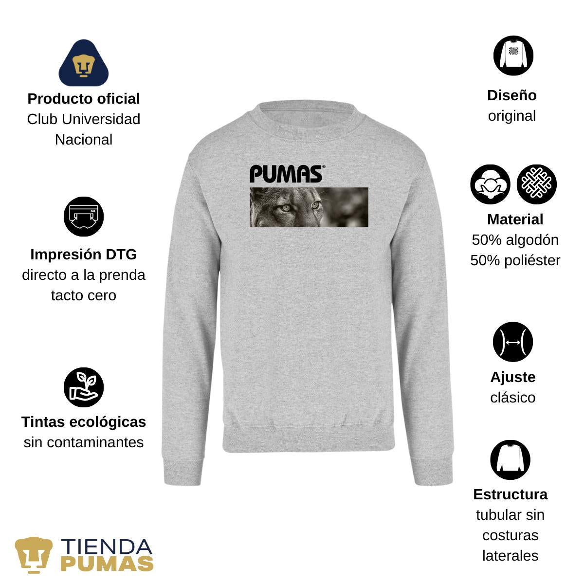 Sudadera Hombre Pumas UNAM Enfoque