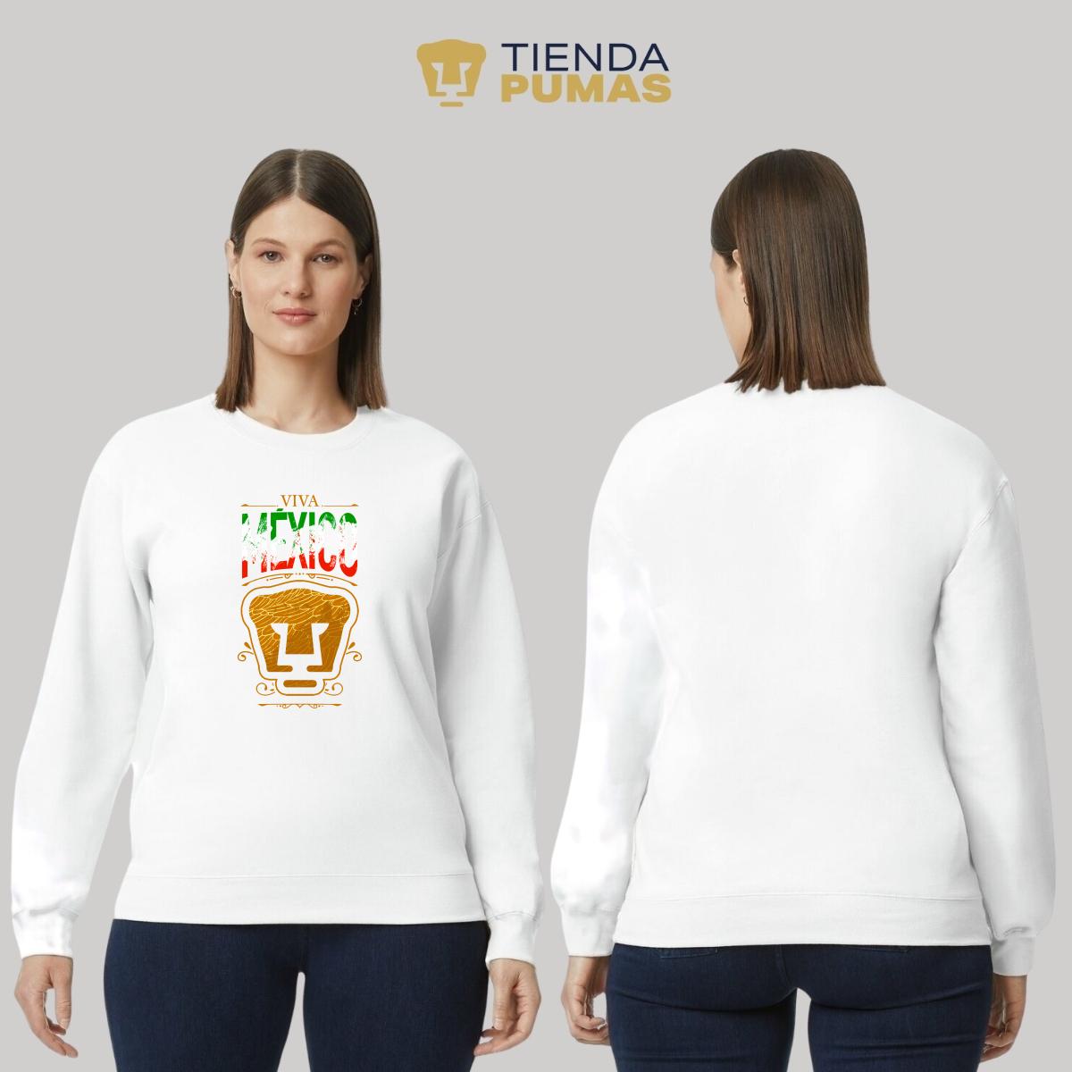 Sudadera Mujer Pumas UNAM Viva México Escudo