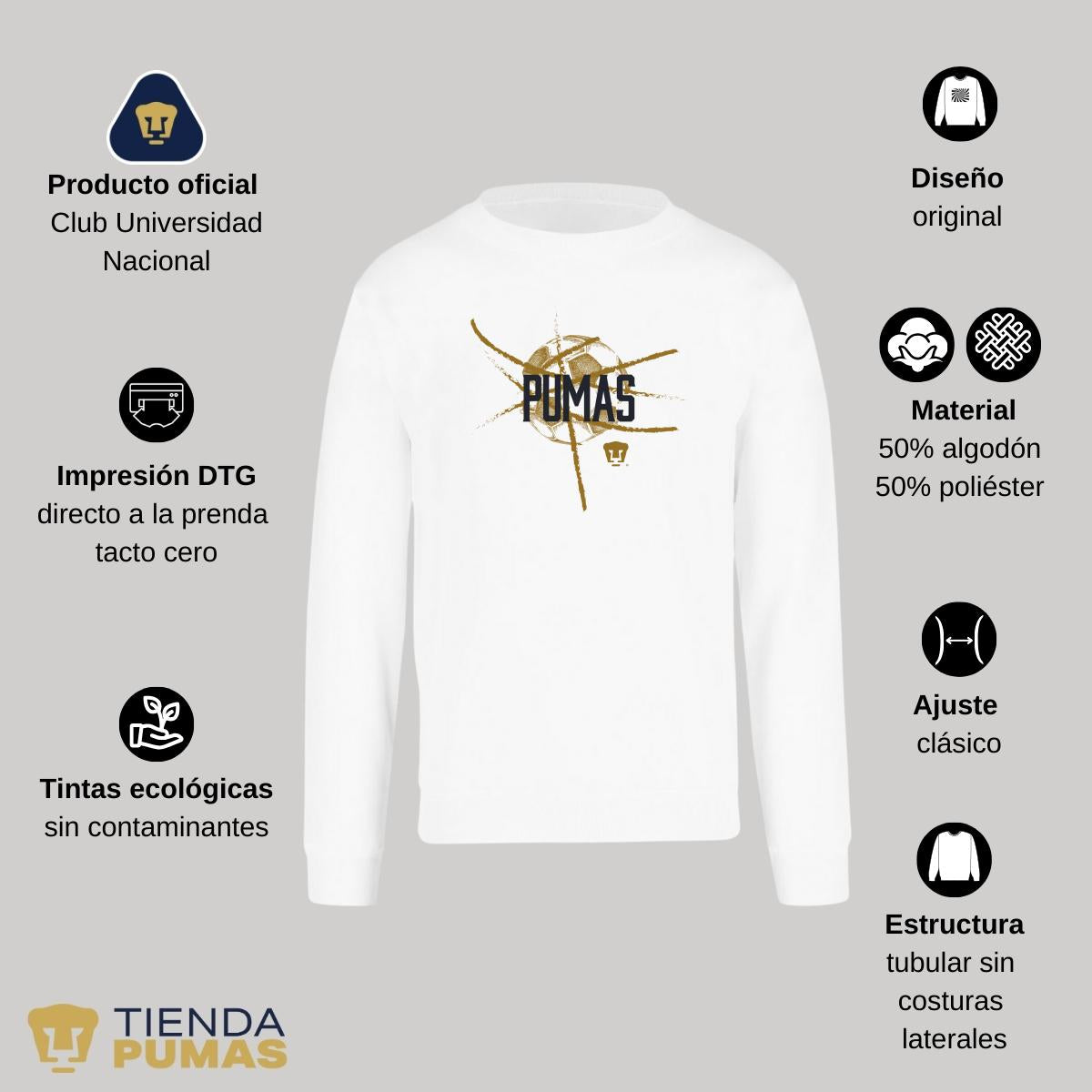 Sudadera Mujer Pumas UNAM Balón