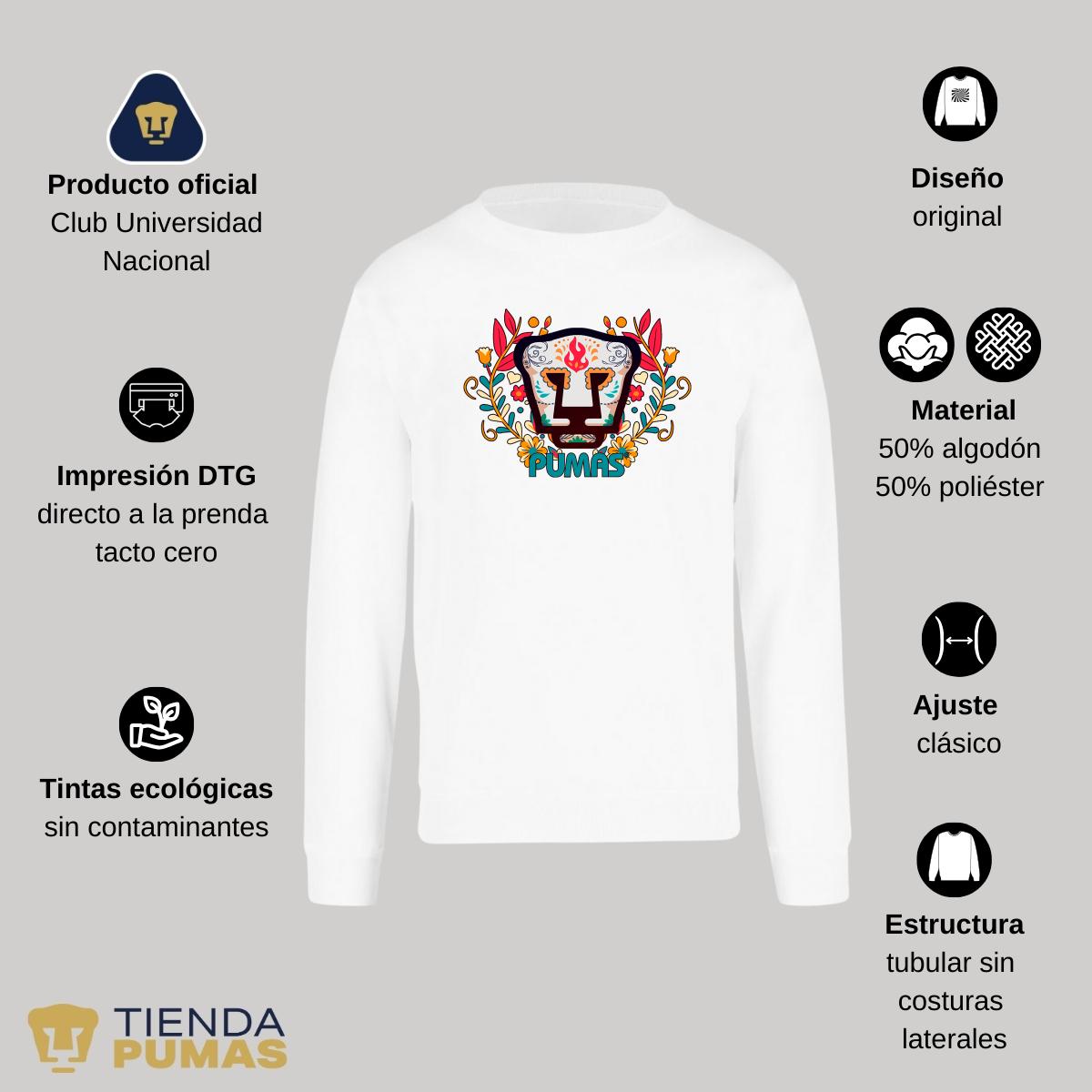 Sudadera Mujer Pumas UNAM Día de muertos