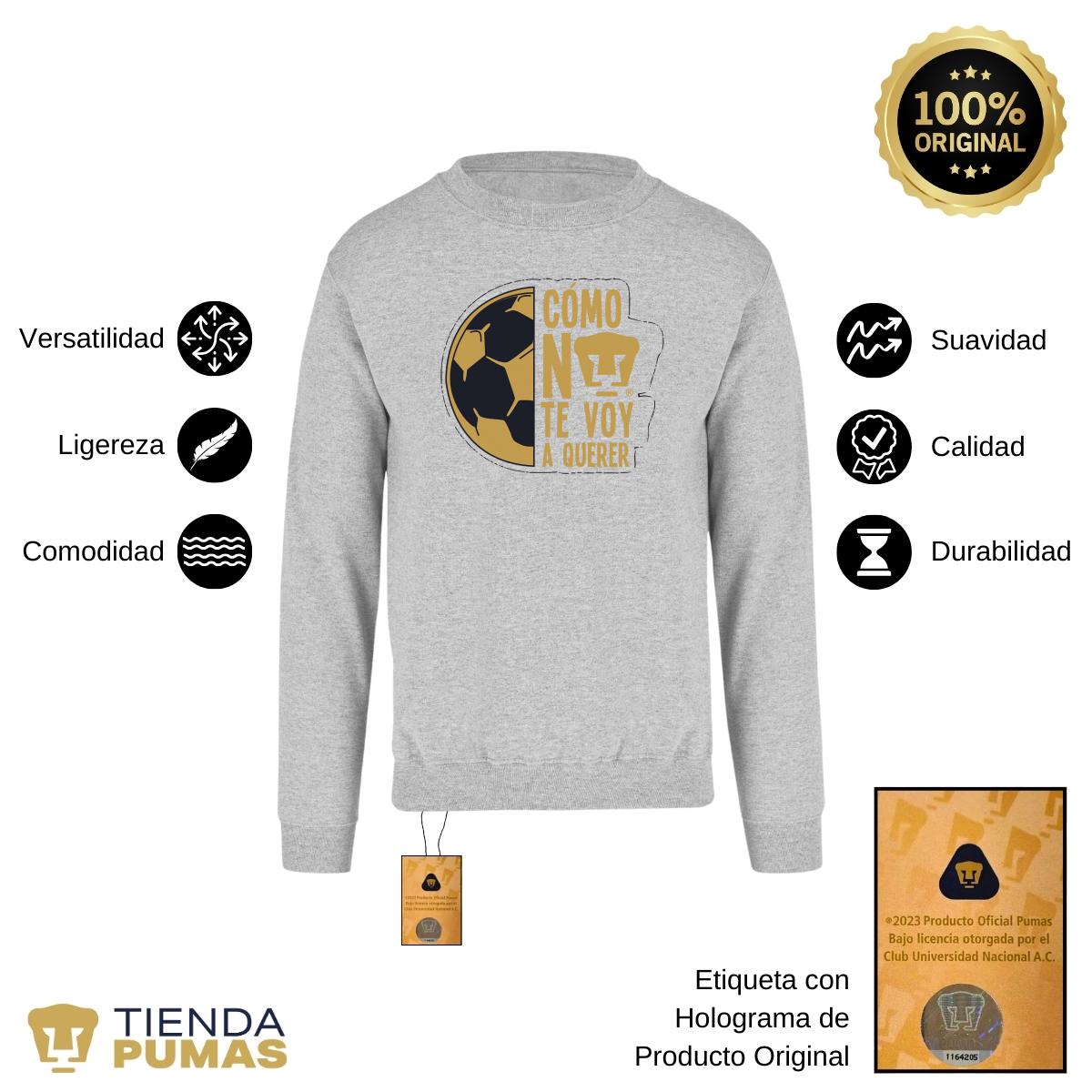 Sudadera Mujer Pumas UNAM Medio balón