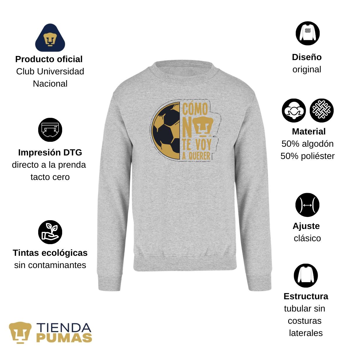 Sudadera Mujer Pumas UNAM Medio balón