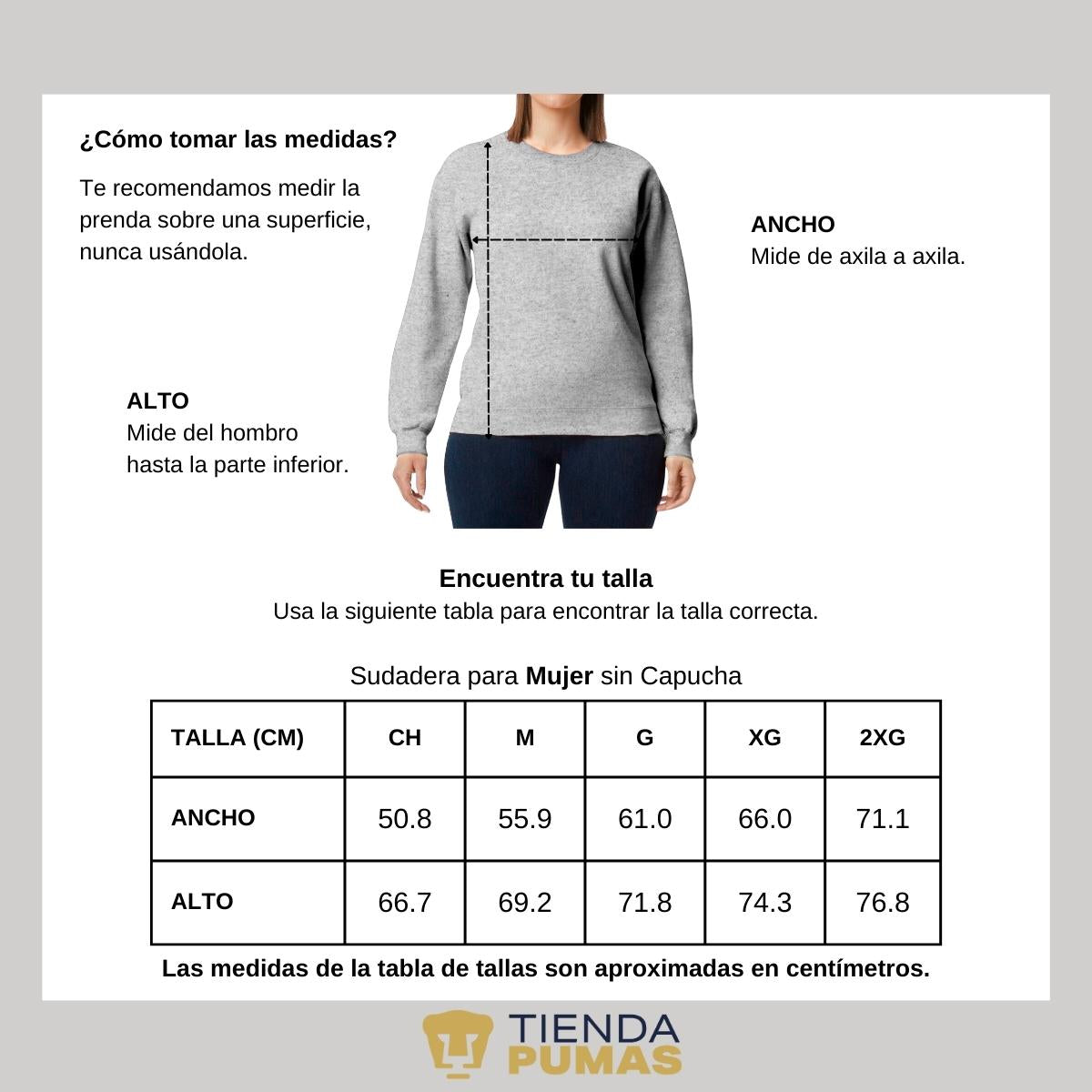 Sudadera Mujer Pumas UNAM Medio balón