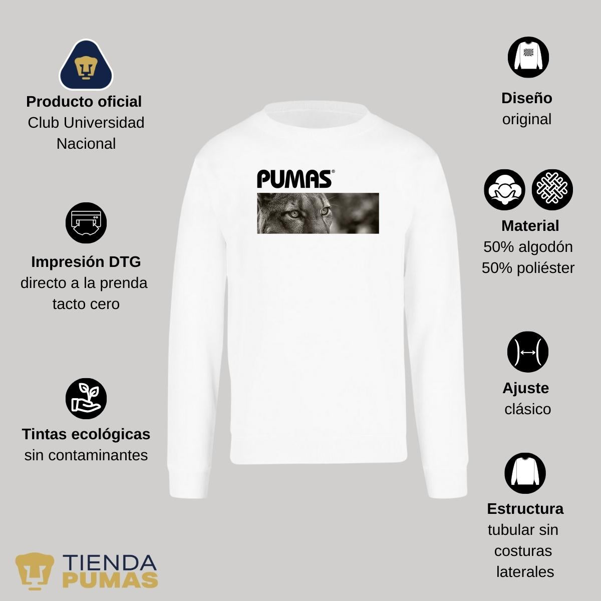 Sudadera Mujer Pumas UNAM Enfoque