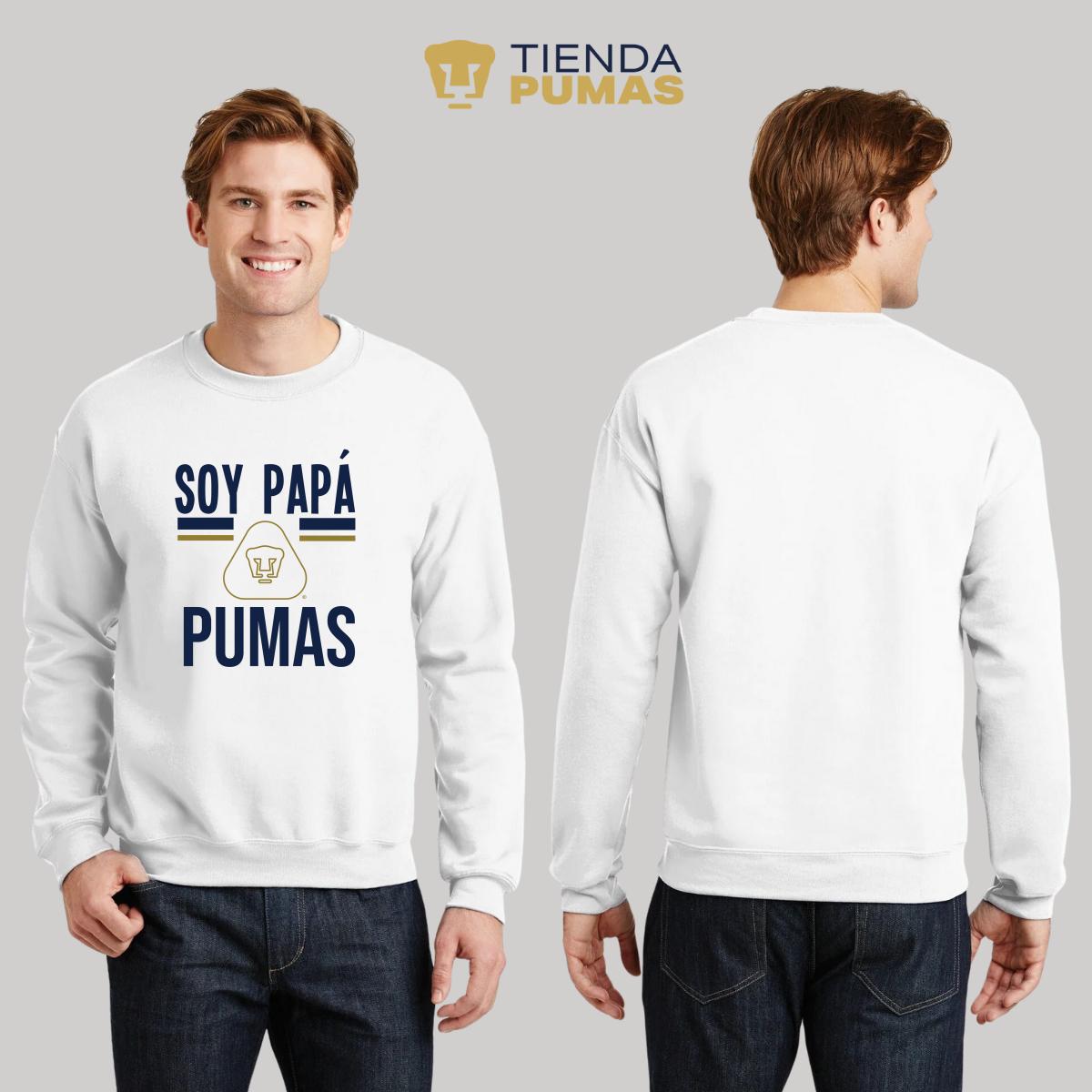 Sudadera Hombre Pumas UNAM Soy papá Pumas logo