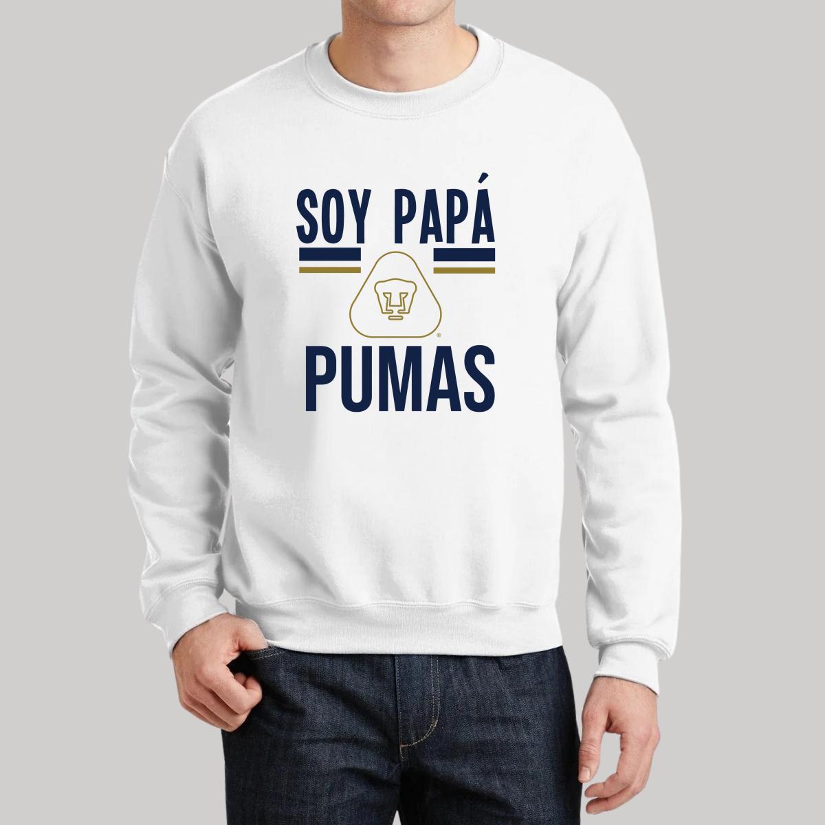 Sudadera Hombre Pumas UNAM Soy papá Pumas logo