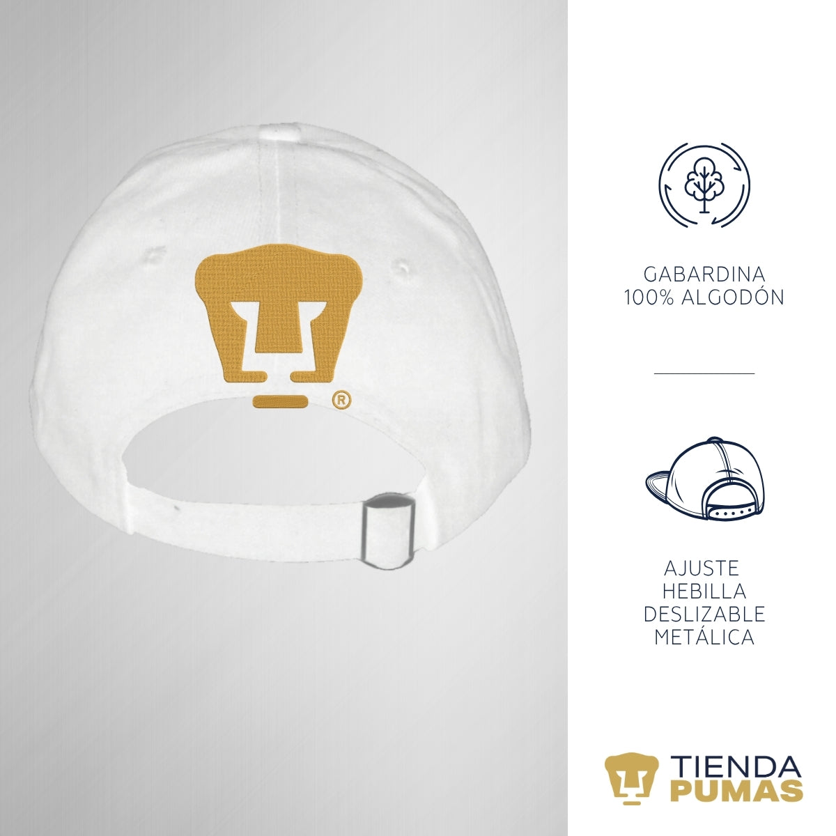 Gorra Pumas UNAM Hombre Mujer Logo Oro Bordado
