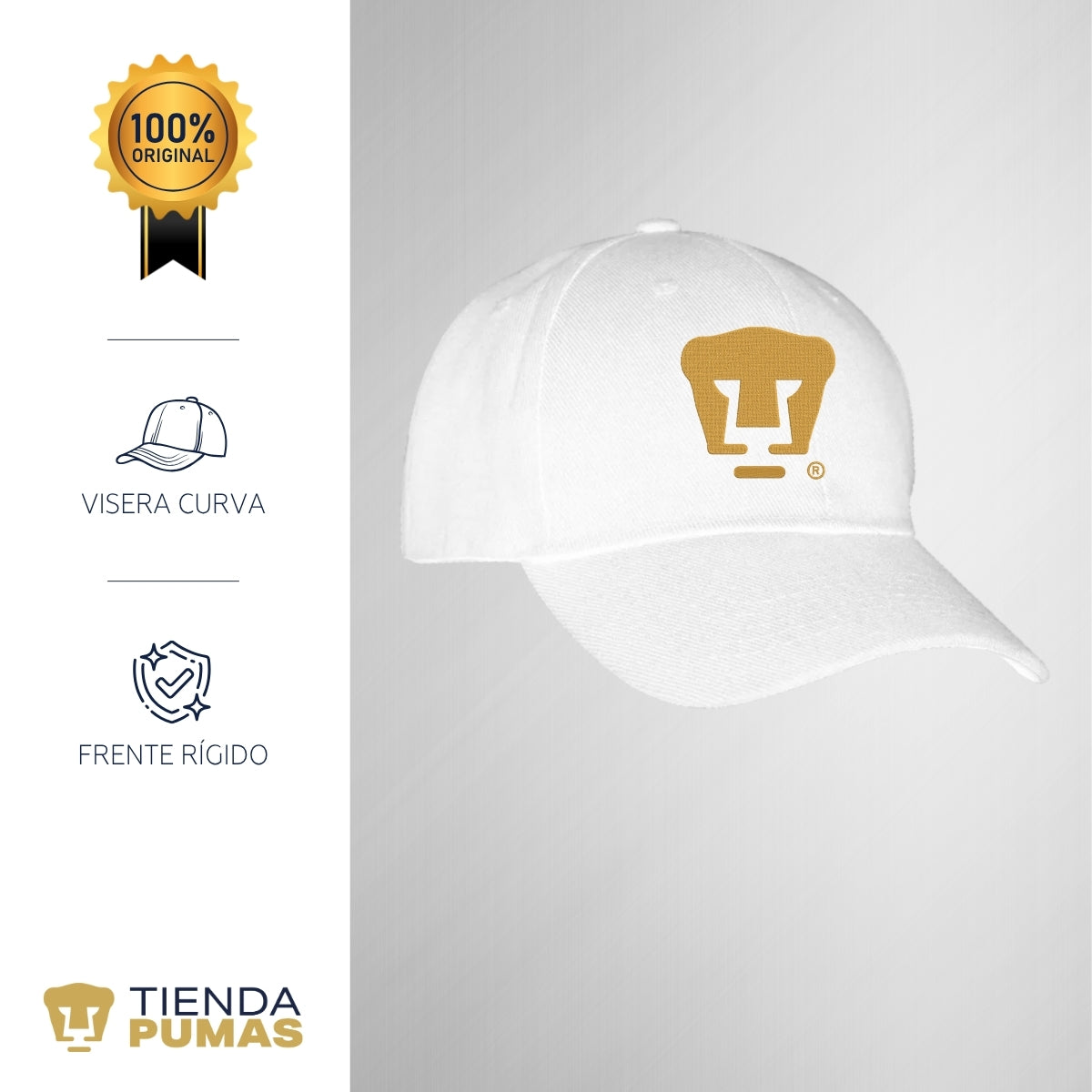 Gorra Pumas UNAM Hombre Mujer Logo Oro Bordado