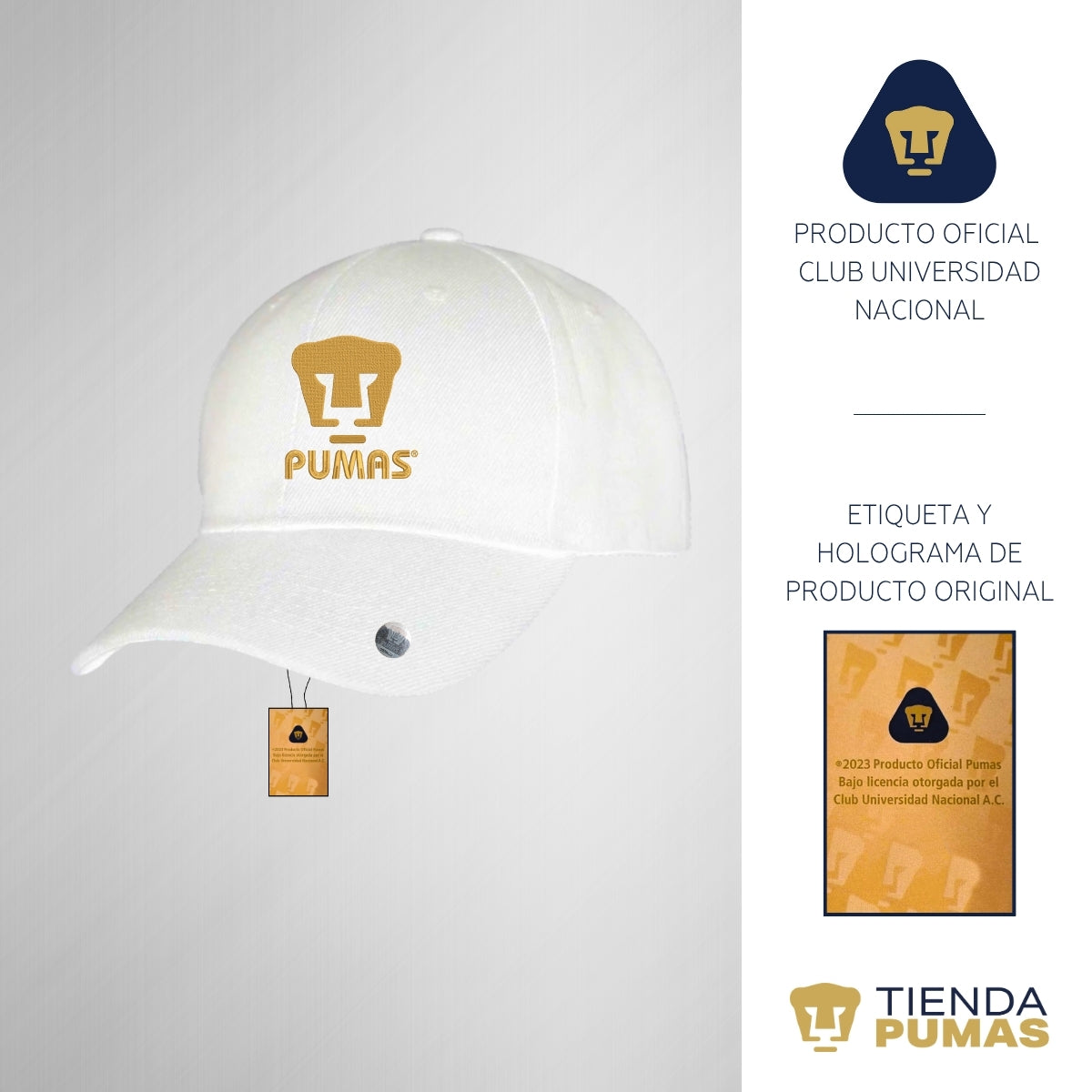 Gorra Pumas UNAM Hombre Mujer Logo Doble Bordado