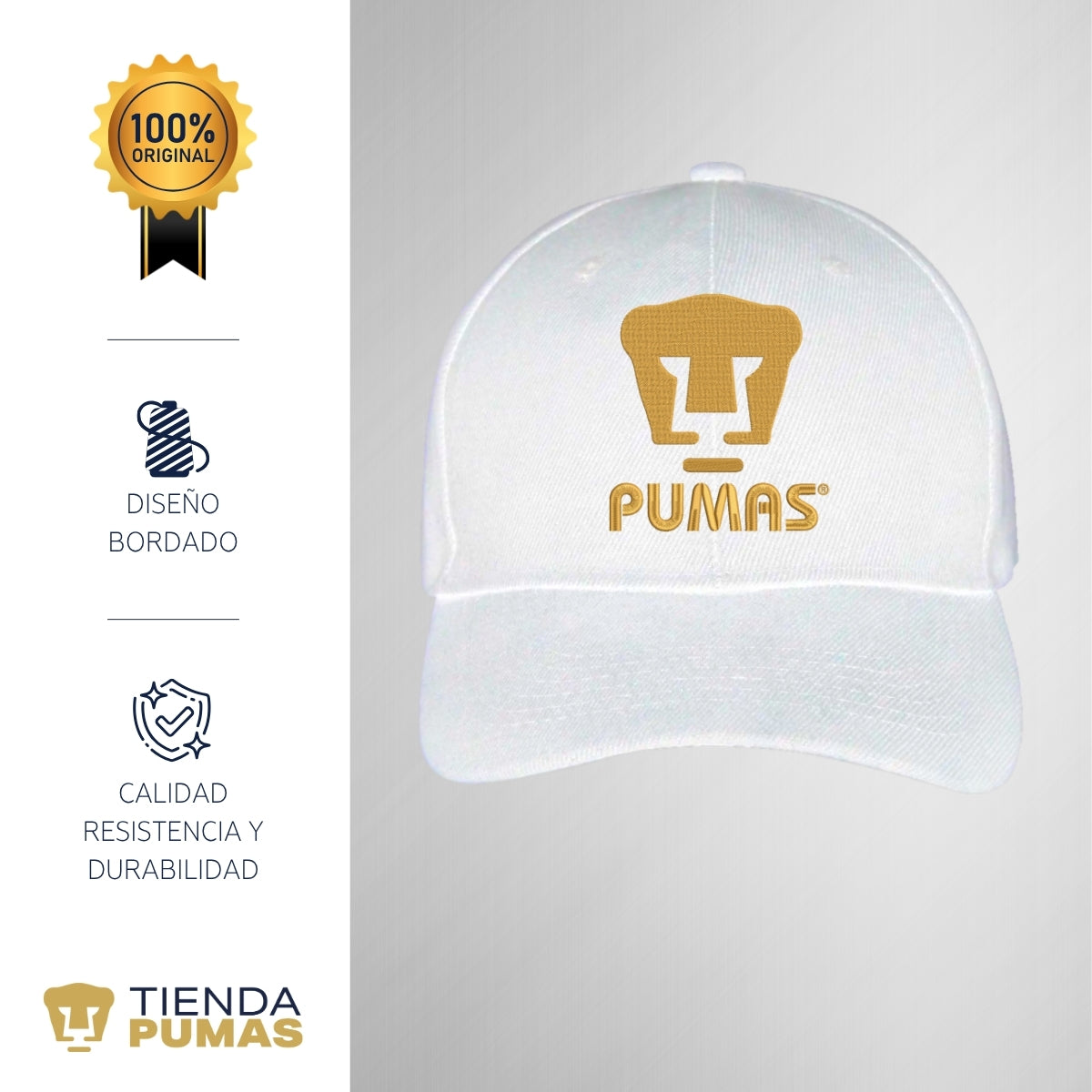 Gorra Pumas UNAM Hombre Mujer Logo Doble Bordado
