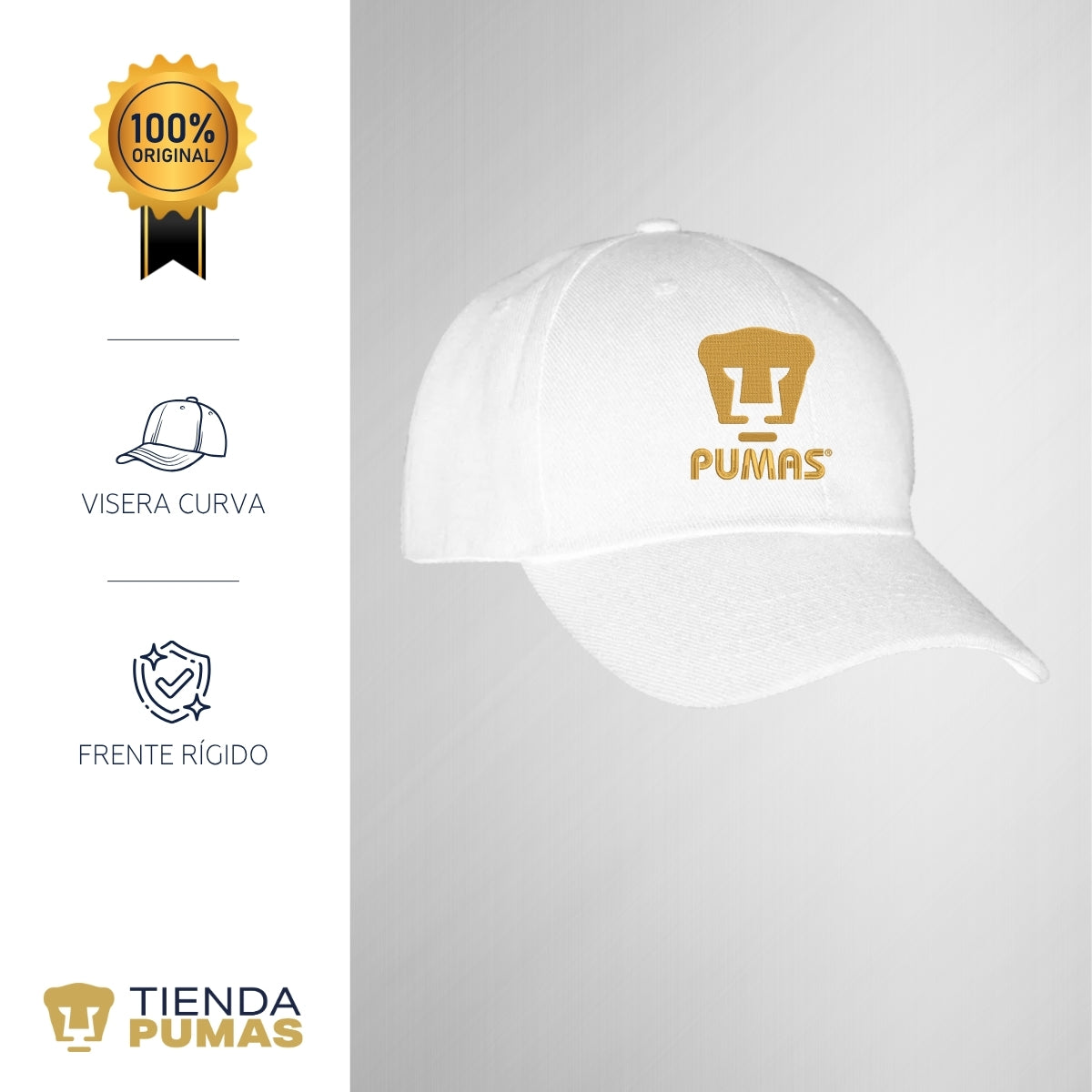 Gorra Pumas UNAM Hombre Mujer Logo Doble Bordado
