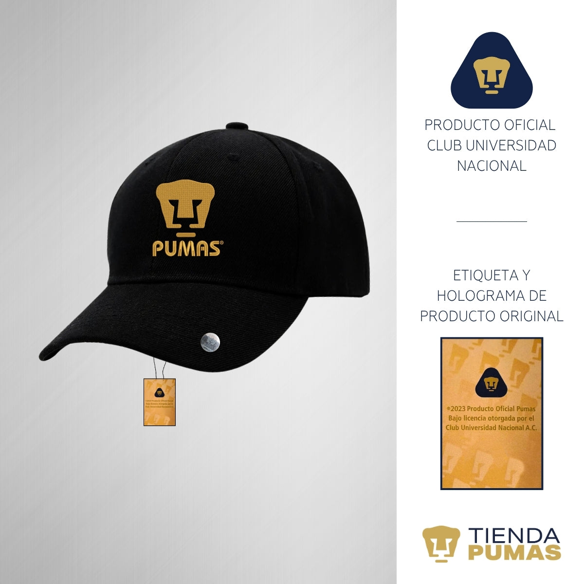 Gorra Pumas UNAM Hombre Mujer Logo Doble Bordado