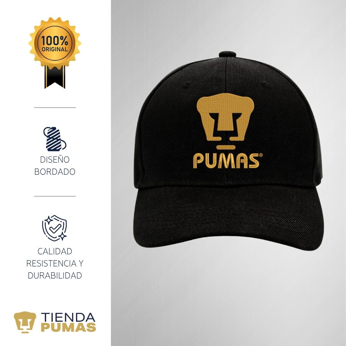 Gorra Pumas UNAM Hombre Mujer Logo Doble Bordado