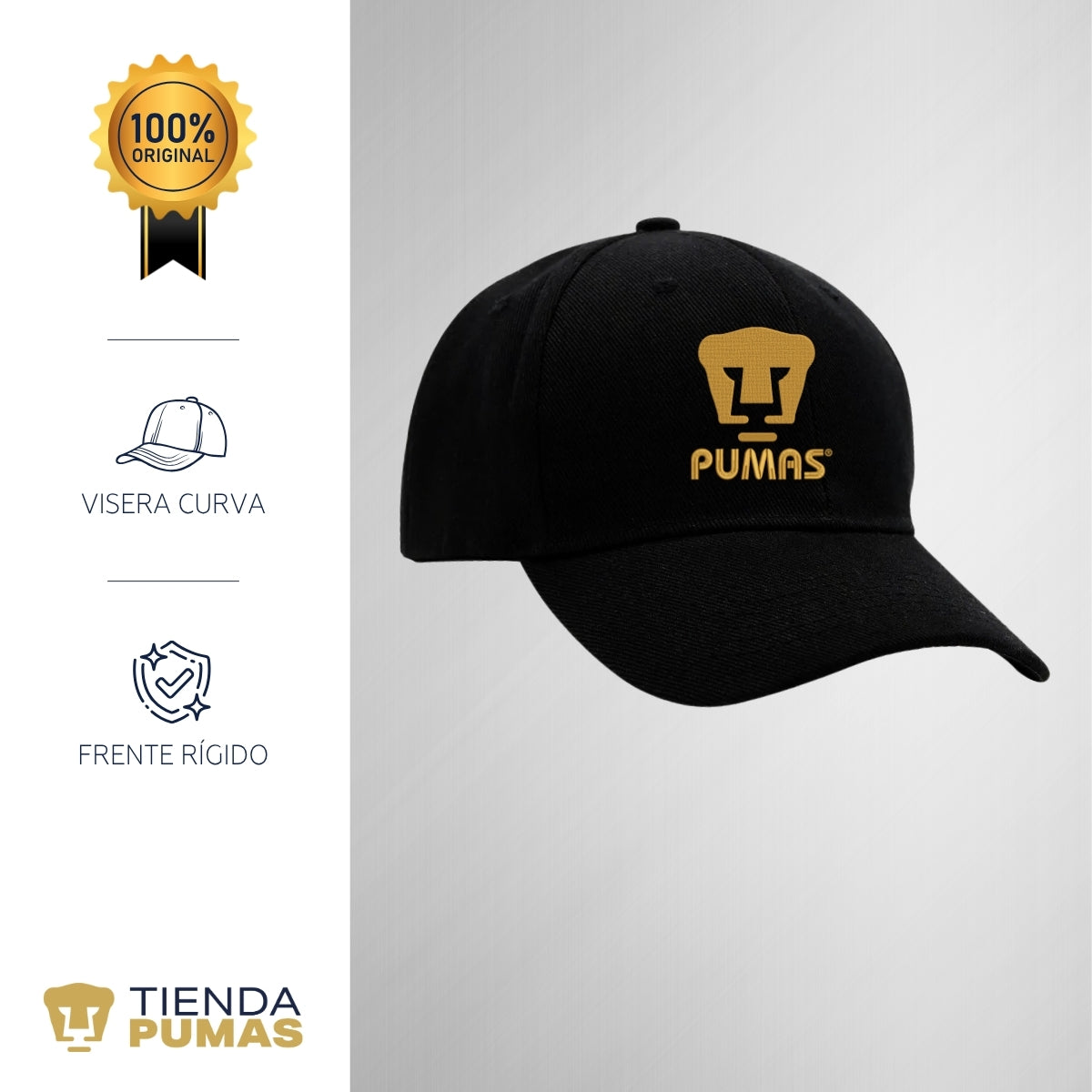 Gorra Pumas UNAM Hombre Mujer Logo Doble Bordado
