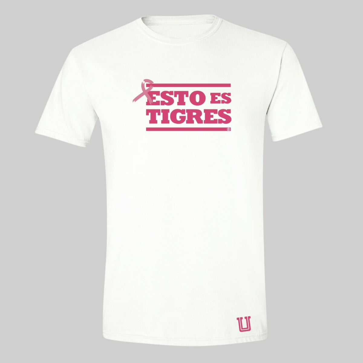 Playera Hombre Tigres UANL Rosa Cáncer Mama