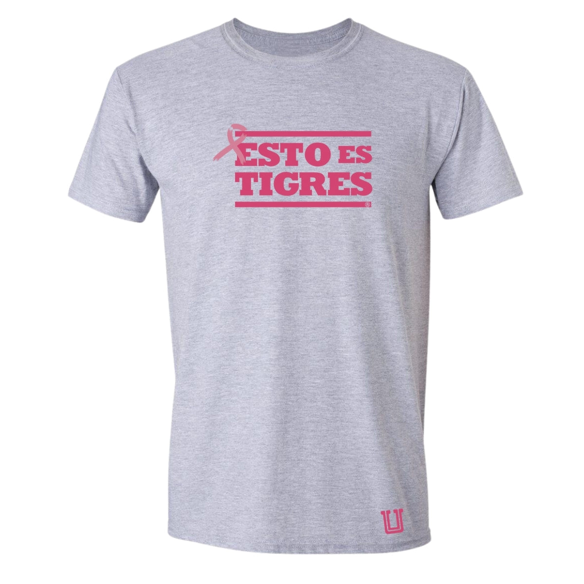 Playera Hombre Tigres UANL Rosa Cáncer Mama