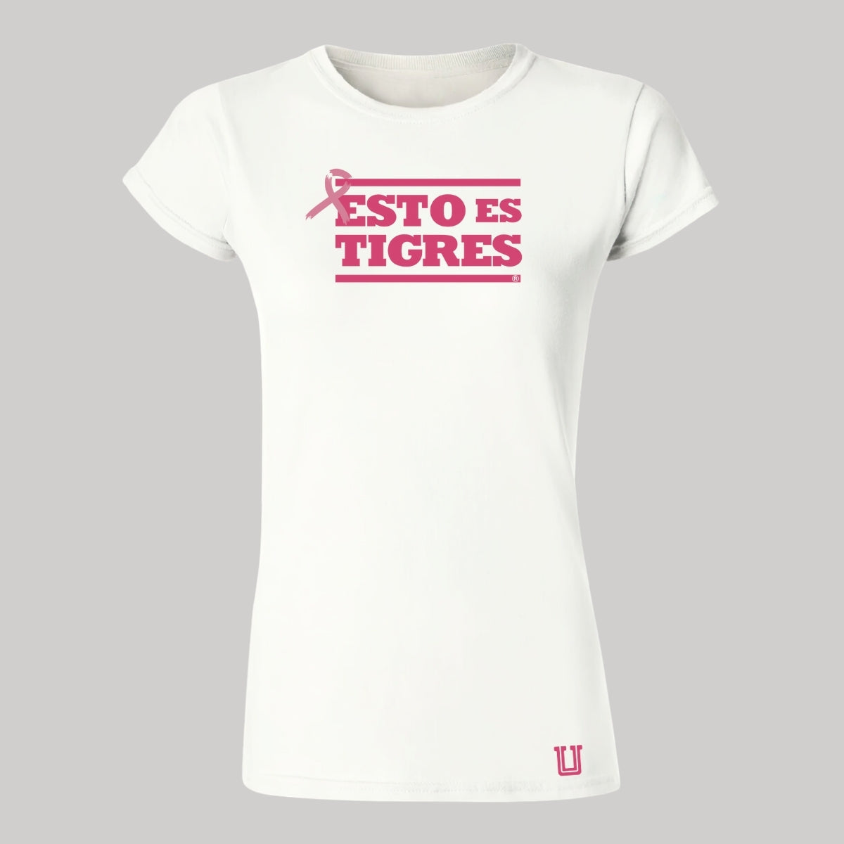 Playera Mujer Tigres UANL Rosa Cáncer Mama