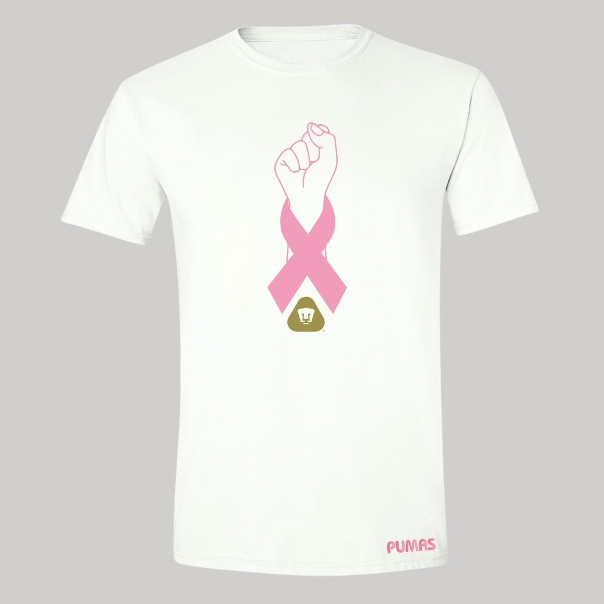 Playera Hombre Pumas UNAM Lucha Cáncer Mama