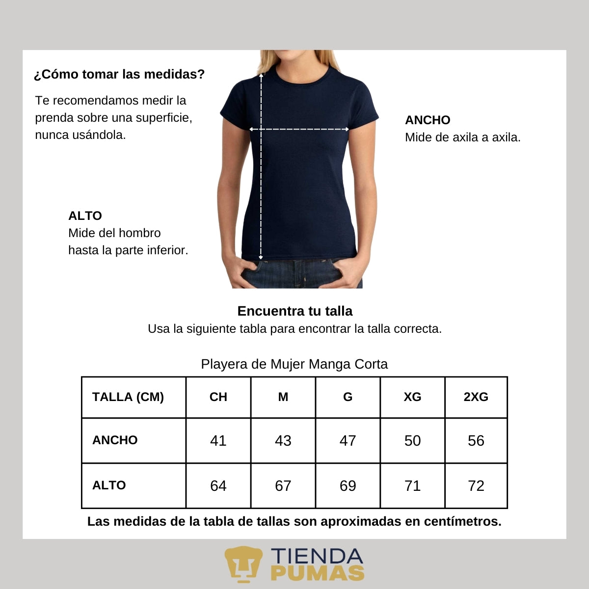 Playera Mujer Pumas UNAM Lucha Cáncer Mama