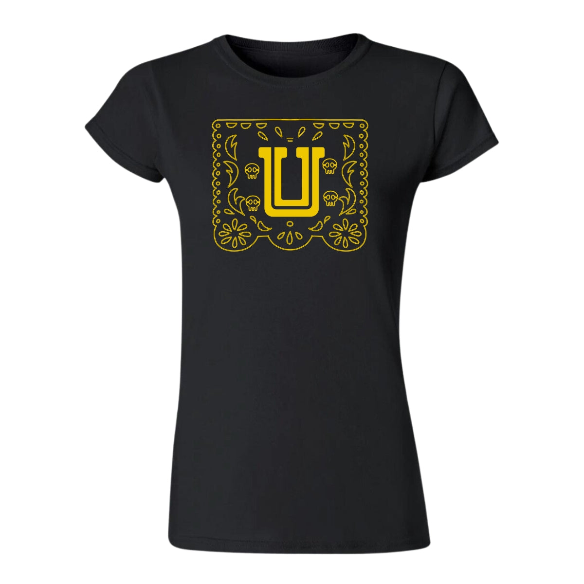 Playera Mujer Tigres UANL Día de Muertos Papel Picado