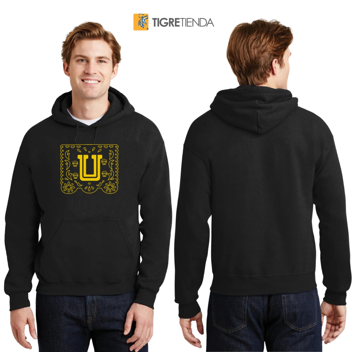 Sudadera para Hombre Hoodie Tigres UANL Papel Picado