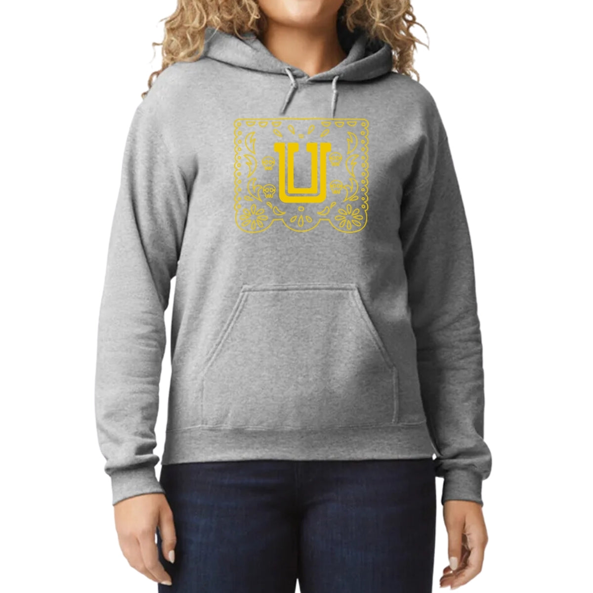 Sudadera para Mujer Hoodie Tigres UANL Papel Picado