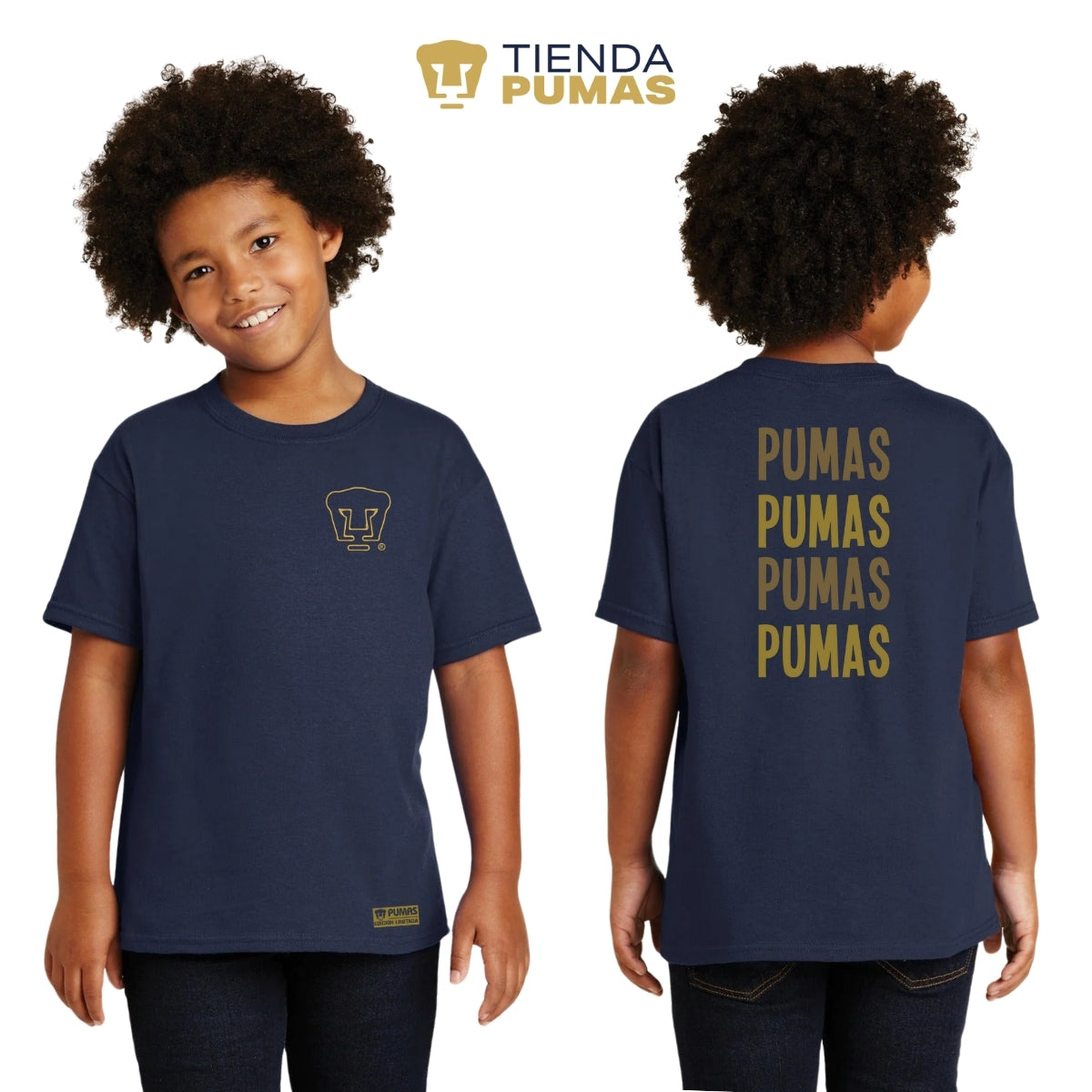 Playera Niños Pumas UNAM Cuádruple Pumas