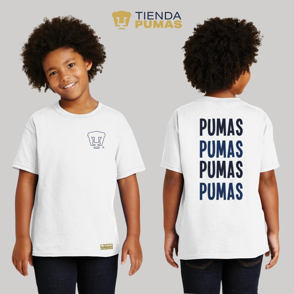 Playera Niños Pumas UNAM Cuádruple Pumas