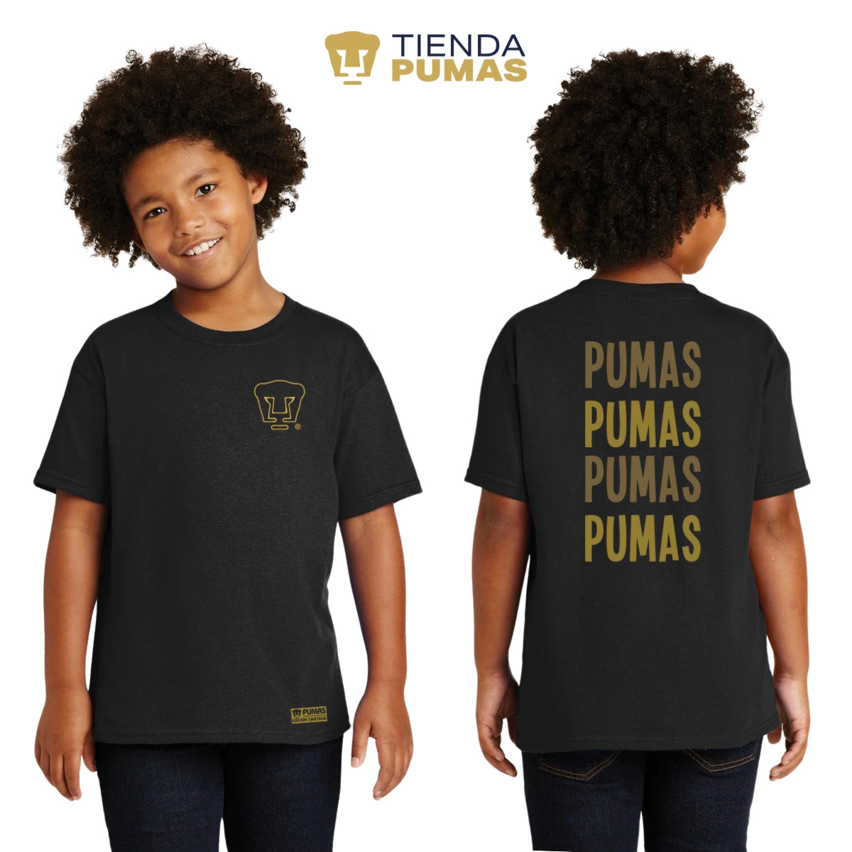 Playera Niños Pumas UNAM Cuádruple Pumas