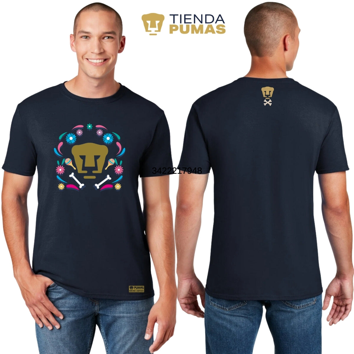 Playera Hombre Pumas UNAM Edición Especial Día de Muertos Festividad