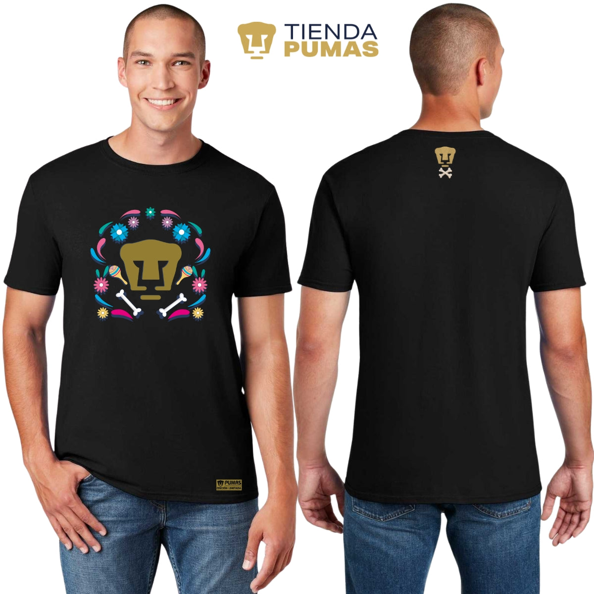 Playera Hombre Pumas UNAM Edición Especial Día de Muertos Festividad