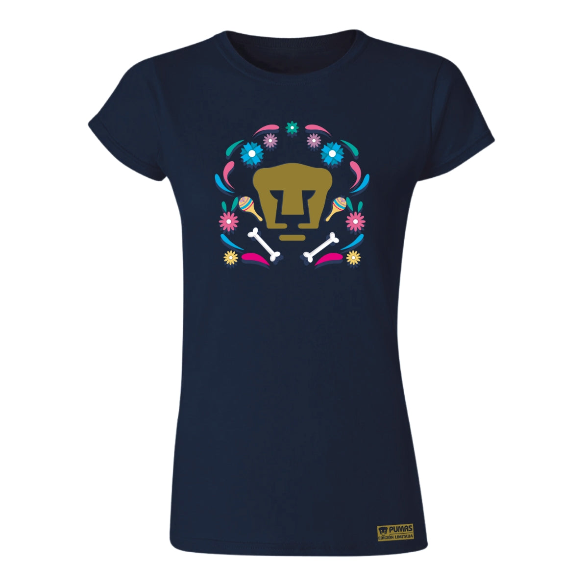 Playera Mexicana Mujer Pumas UNAM Edición Especial Día de Muertos Festividad