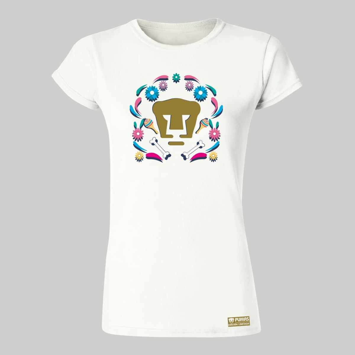 Playera Mexicana Mujer Pumas UNAM Edición Especial Día de Muertos Festividad