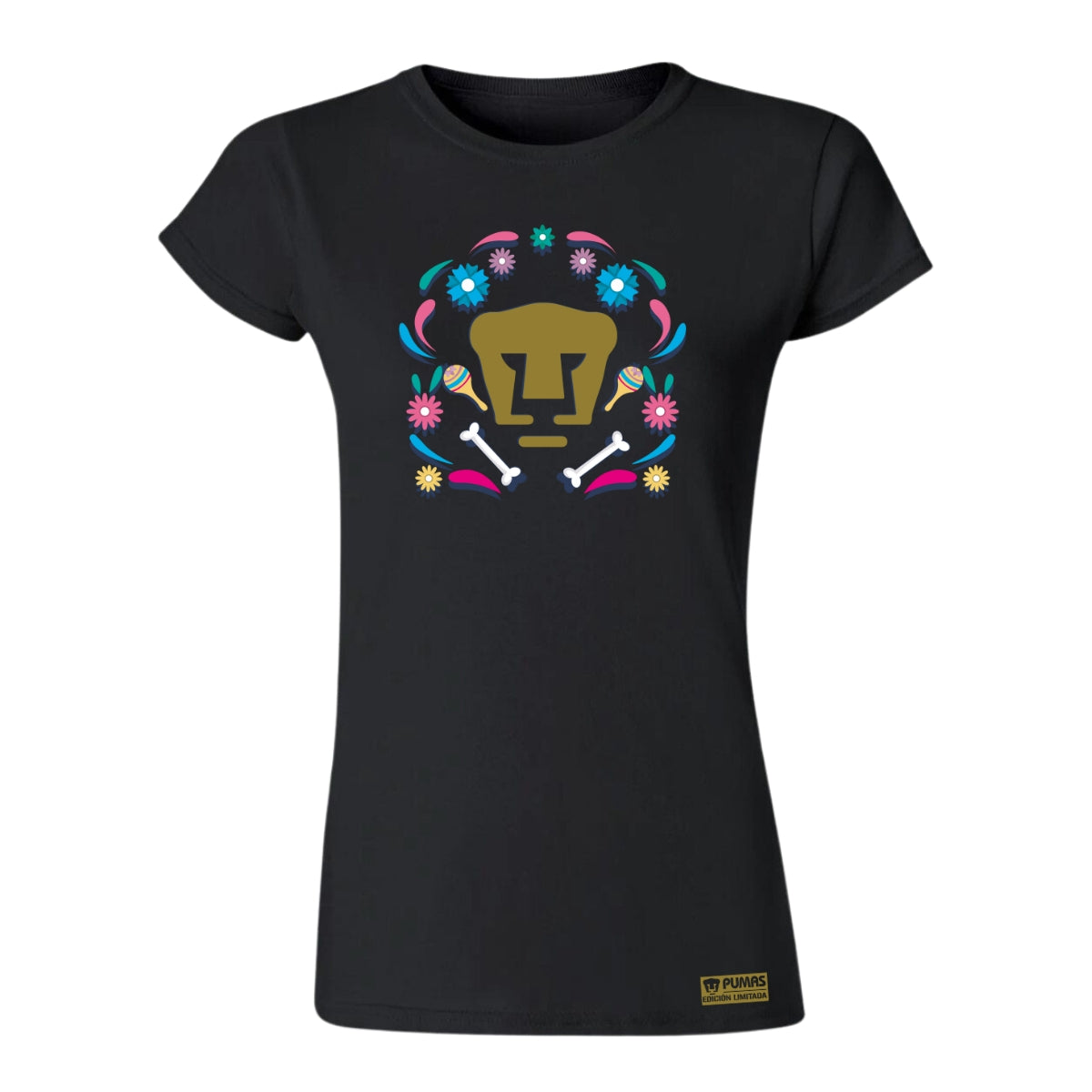 Playera Mexicana Mujer Pumas UNAM Edición Especial Día de Muertos Festividad