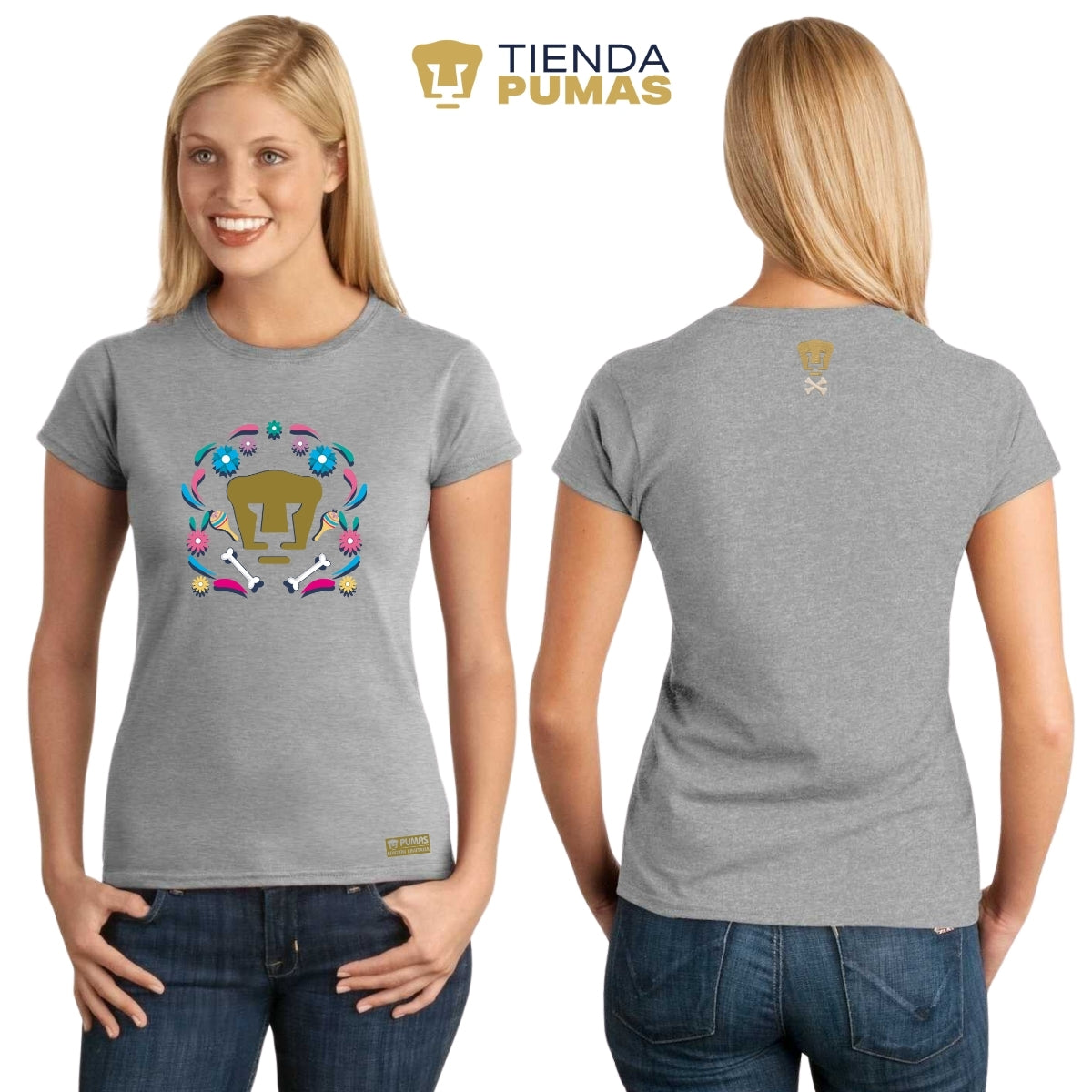 Playera Mexicana Mujer Pumas UNAM Edición Especial Día de Muertos Festividad