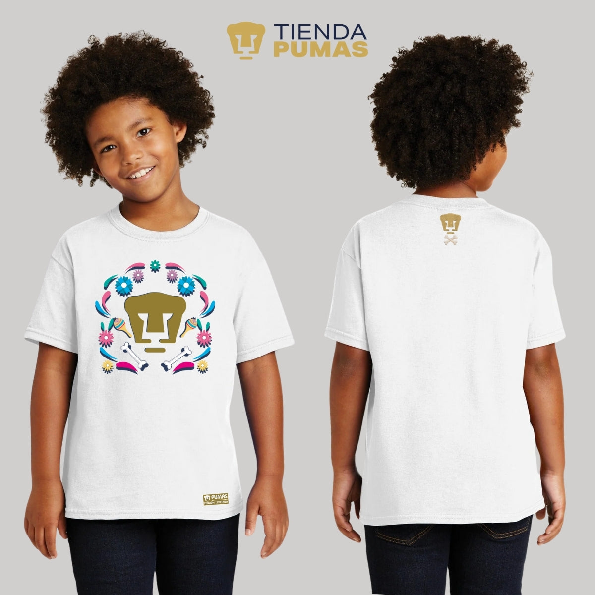 Playera Niños Pumas UNAM Edición Especial Día de Muertos Festividad