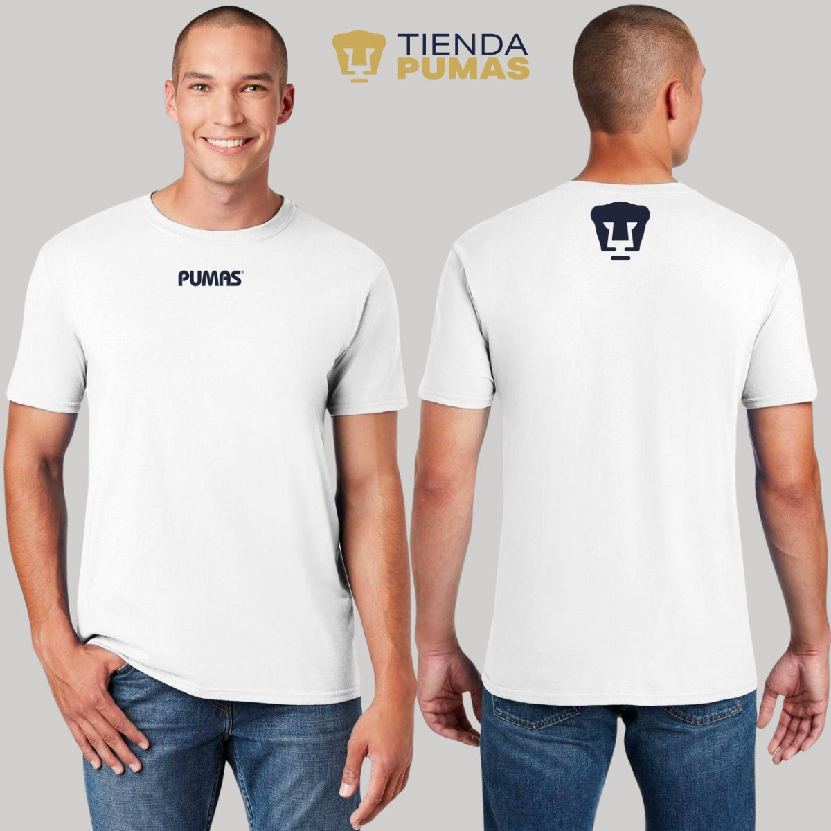 Playera Hombre Pumas UNAM Blank Dorado Azul