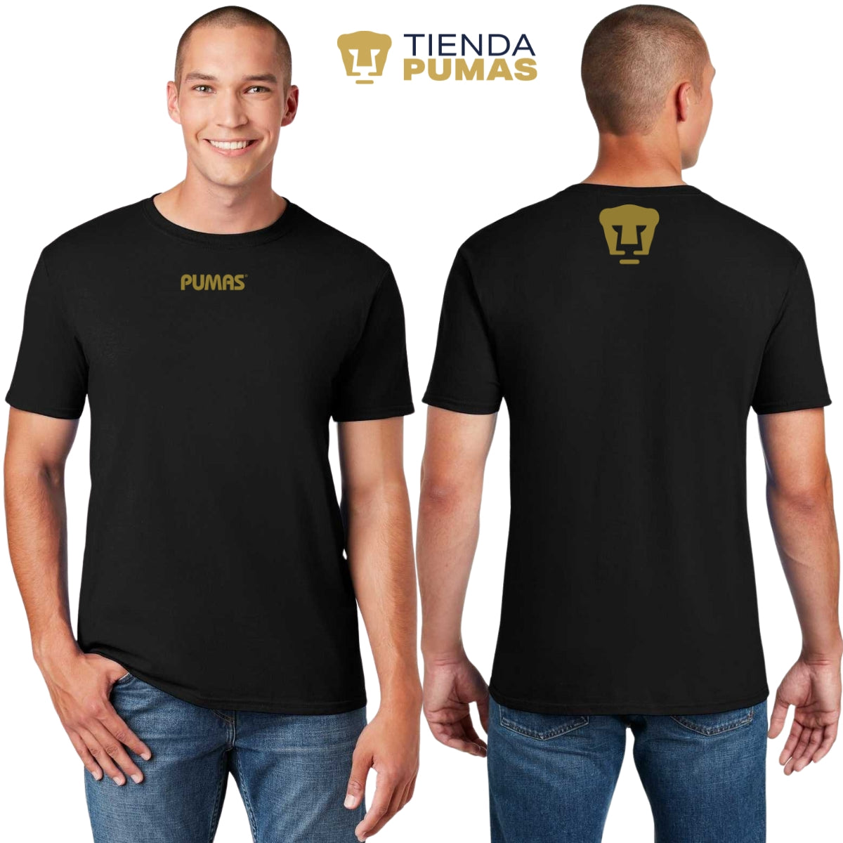 Playera Hombre Pumas UNAM Blank Dorado Azul