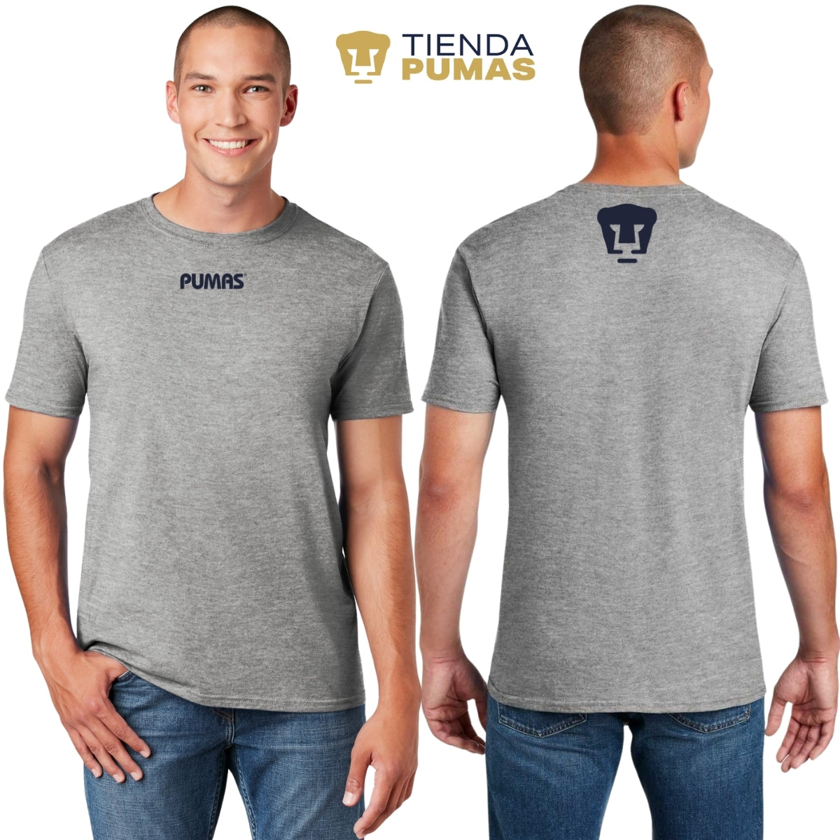 Playera Hombre Pumas UNAM Blank Dorado Azul