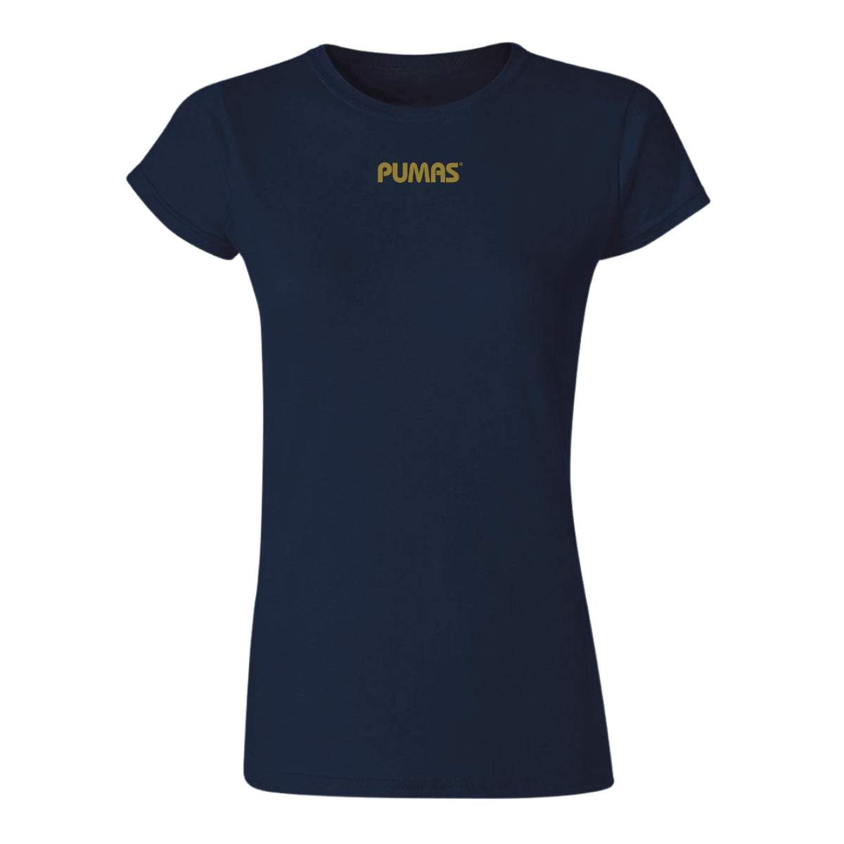 Playera Mexicana Mujer Pumas UNAM Blank Dorado Azul