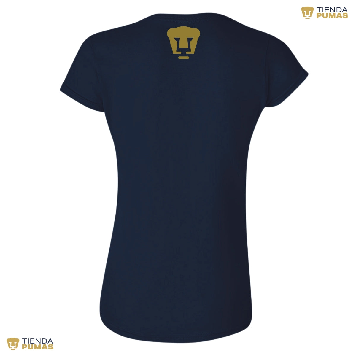 Playera Mexicana Mujer Pumas UNAM Blank Dorado Azul