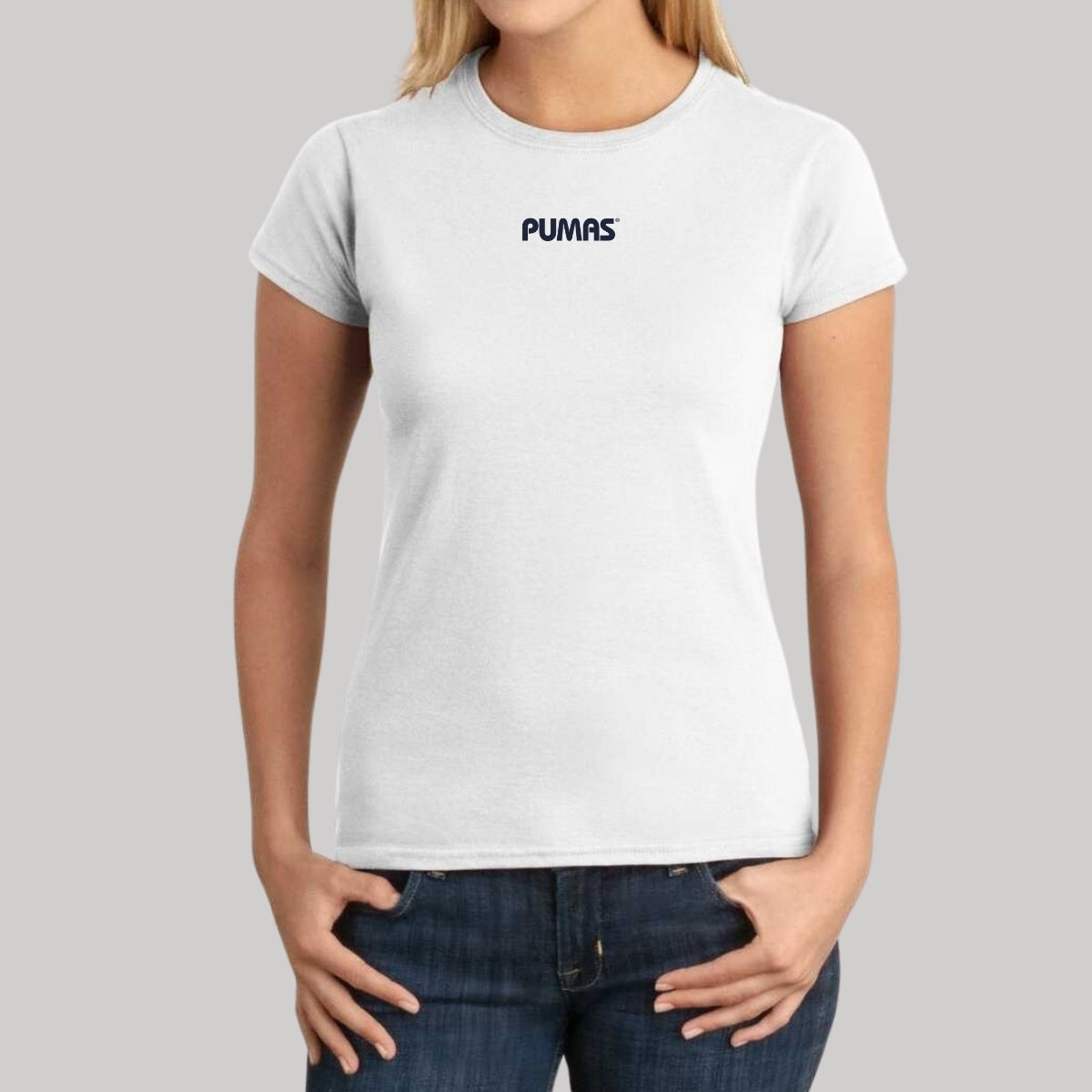 Playera Mexicana Mujer Pumas UNAM Blank Dorado Azul